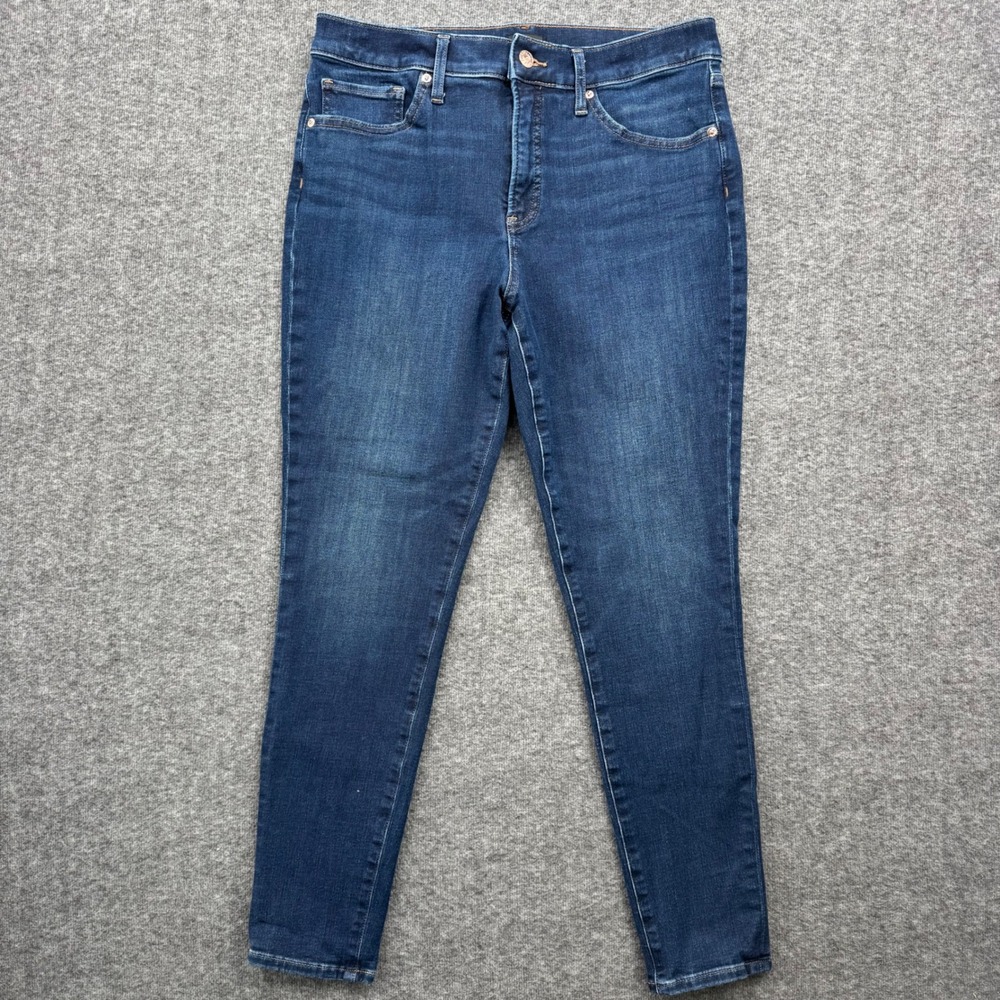 Express Womens Skinny Mid Rise Dark Wash Denim Jeans Size 10R